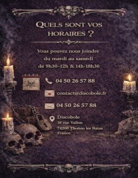 Quels sont vos horaires ?