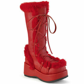 Bottes plateformes rouges DEMONIACULT Cubby-311