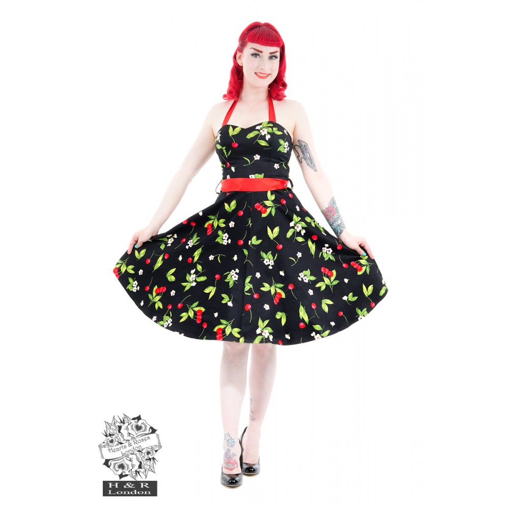 robe rockabilly cerise