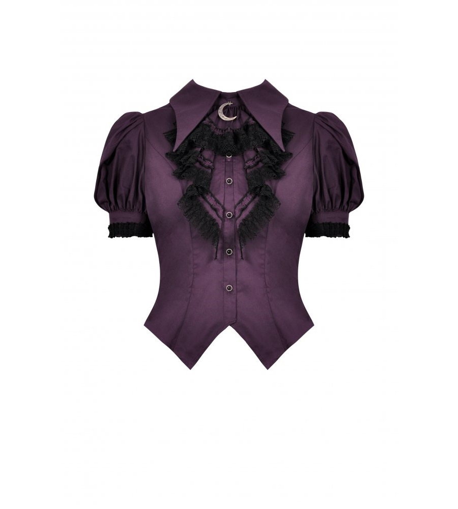 Chemisier violet DARK IN LOVE 'lune pourpre'