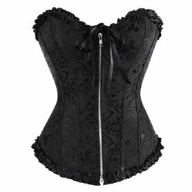 Corset gothique brocarde noir