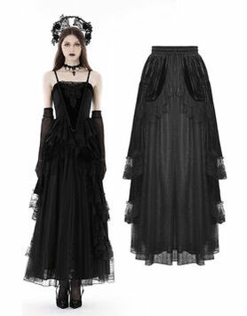 Longue jupe DARK IN LOVE 'black roses'