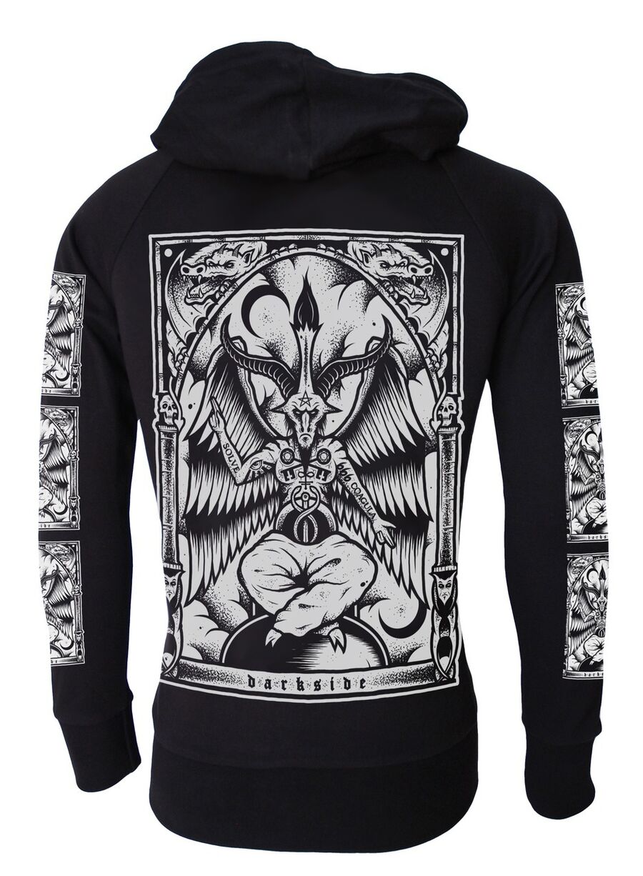 Veste zippée Satanic 'baphomet'