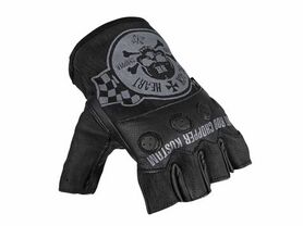 Paire de gants cuir Biker BLACK HEART