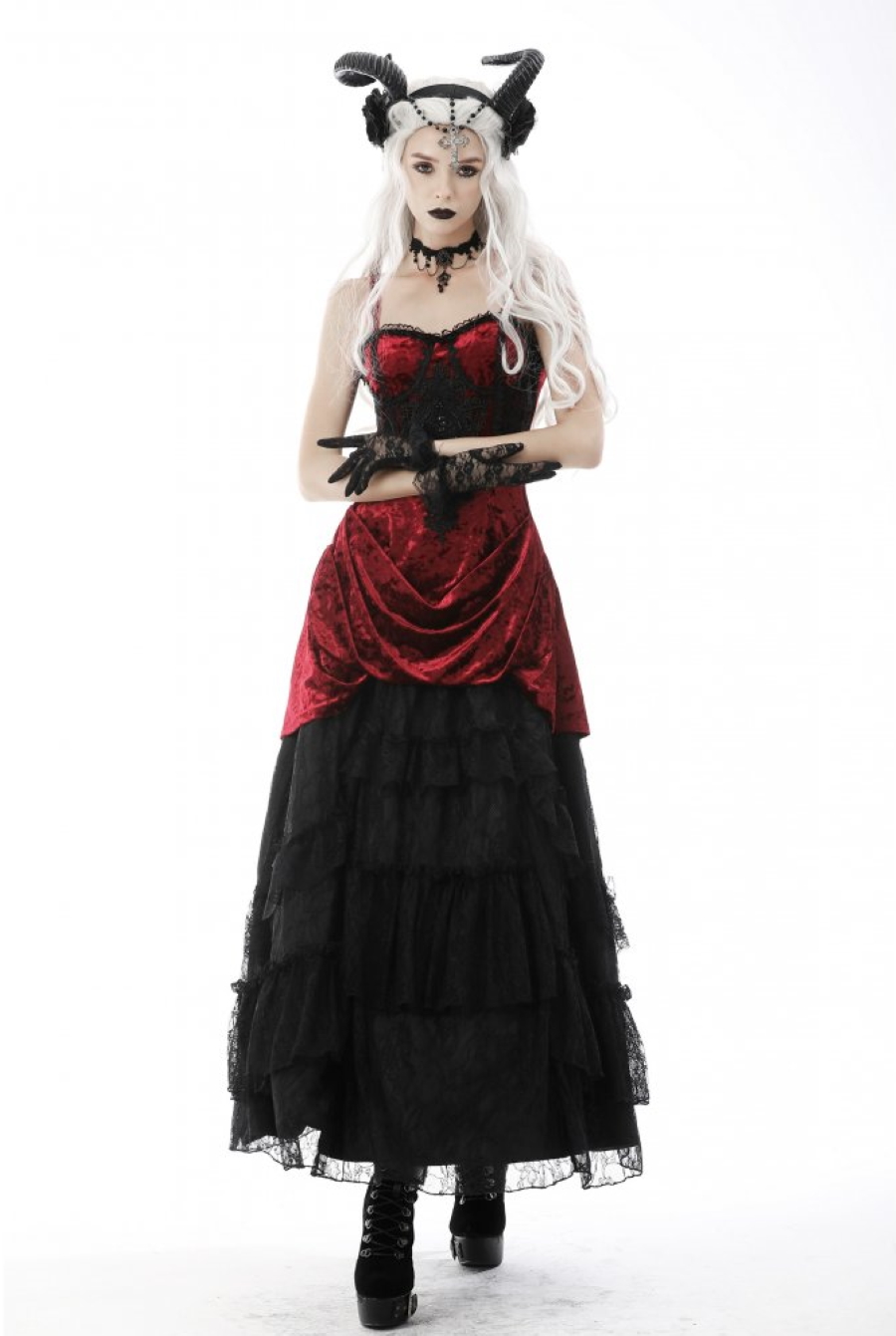 photo n°2 : Longue jupe dentelle DARK IN LOVE 'Areagne'