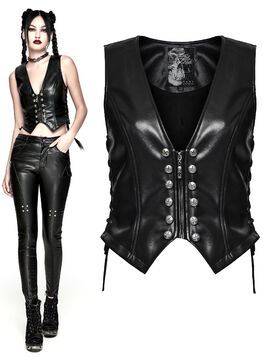 Gilet Gothique Femme Punk Rave - Shadow Marshal