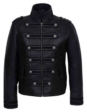 Veste Militaire en Cuir 'Black Parade' - Discobole