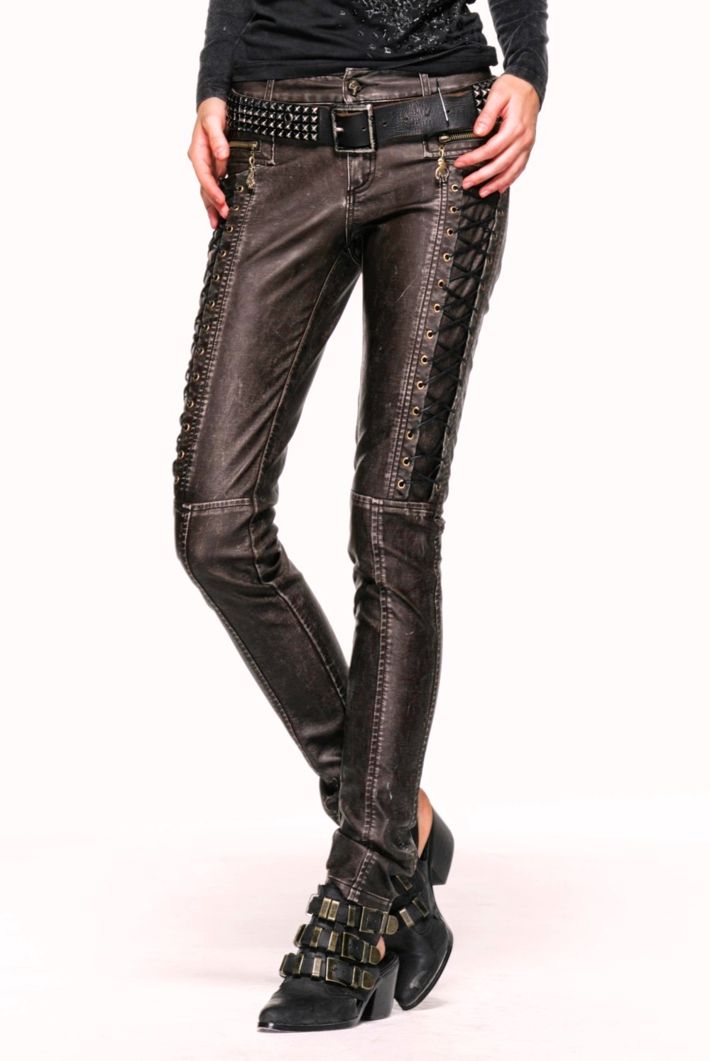 Pantalon Simili Cuir Gothique Homme