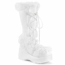 Bottes plateformes blanches DEMONIACULT Cubby-311