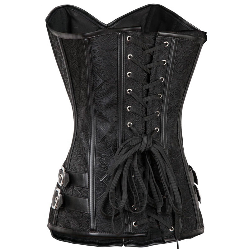 photo n°3 : Corset gothique en tissu brocarde noir