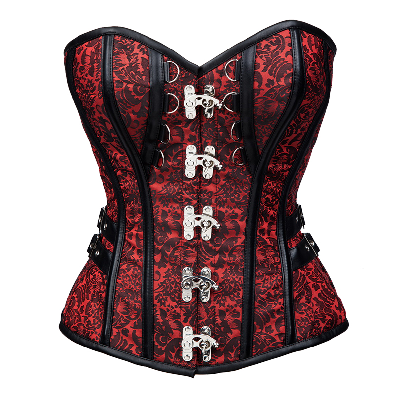 corset noir et rouge