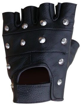 Mitaines gothiques en cuir clouté