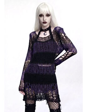 Pull long gothique ajour&eacute; Twilight Web - Punk Rave