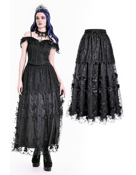 Longue Jupe Gothique Secret Bloom - Dark in Love