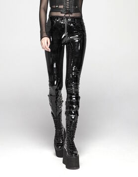 Pantalon vinyle PUNK RAVE 'Black Miror'