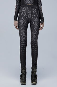 Leggings imprimé PUNK RAVE 'skeleton'