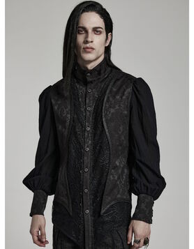 Chemise Gothique Homme Punk Rave - Obsidian Reverie