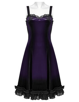 Robe PUNK RAVE 'Velours crépusculaire pourpre'