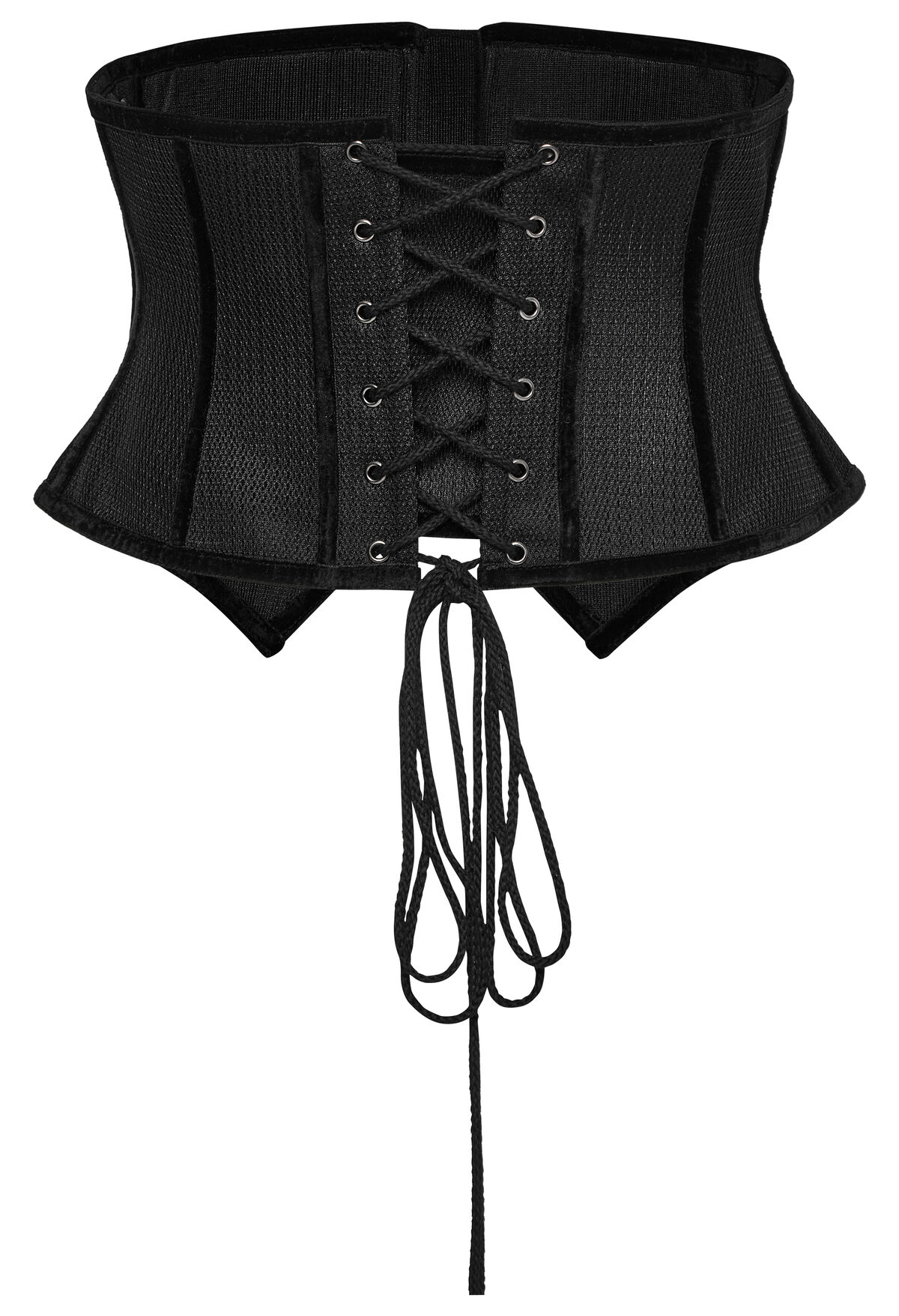 Corset Gothique Punk En Simili Cuir - Serre-taille Structuré Laçage Dos Pour Soirée, Concert, Déguisement