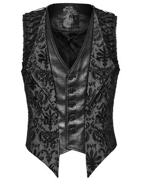 Gilet Gothique Brodé 'Goth Palace'