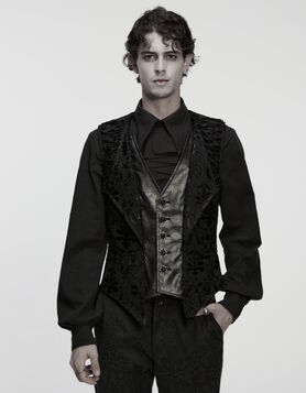 Gilet Gothique Brod&eacute; 'Palace Nocturne' - Punk Rave