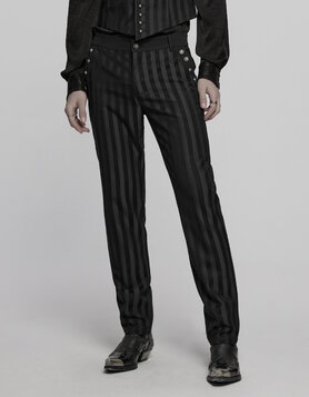 Pantalon Gothique rayé 'L'héritier du temps'