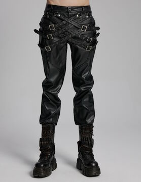 Pantalon homme look cuir PUNK RAVE