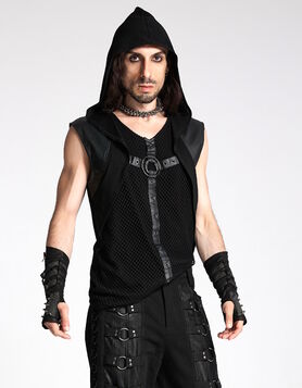 Débardeur capuche PUNK RAVE 'Arnarchy Mesh'