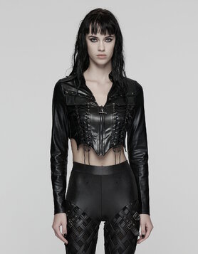 Veste Gothique look Cuir - Black Venom