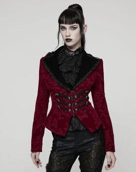 Veste Gothique Velours Victorienne - Coeur de Sang