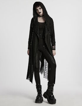 Veste asymétrique PUNK RAVE 'Effroi Tissé'