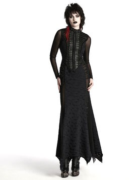 Robe Gothique Longue PUNK RAVE 'Reine Méchanique'