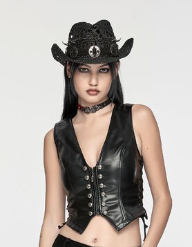 Chapeau Western PUNK RAVE 'Outlaw hex'