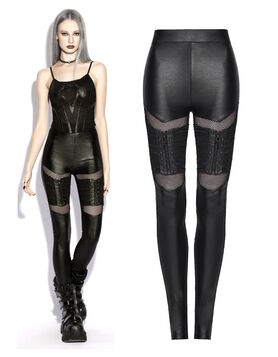 Legging Rituel Cuir & R&eacute;sille - Punk Rave