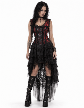 Robe gothique BURLESKA 'ophelie red'