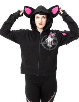 Veste zippée à capuche 'Death Potion' - Cupcake Cult
