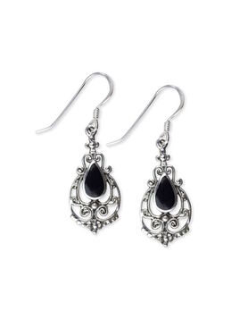 Boucles d'oreilles victoriennes en argent 925