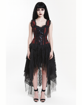 Robe gothique BURLESKA 'ophelie red'