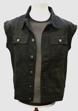 Veste en Jean Noir Sans Manches DISCOBOLE