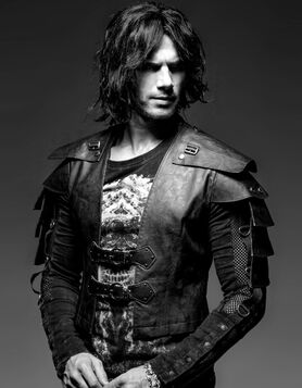 Gilet gothique homme en simili cuir 'black metal'