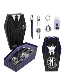 Coffret Officiel Mercredi Addams Set de Papeterie Gothique