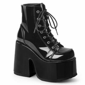 Bottines DEMONIACULT Camel 203 noir verni