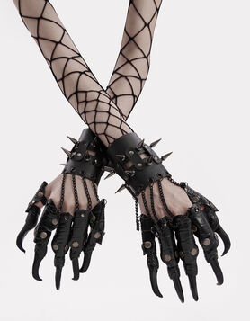 Griffes Gothique simili cuir PUNK RAVE