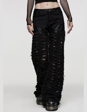 Pantalon Gothique Déchirures Décadentes PUNK RAVE