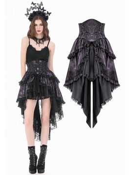 Jupe Gothique Lolita Nocturnal Wings - Dark in Love