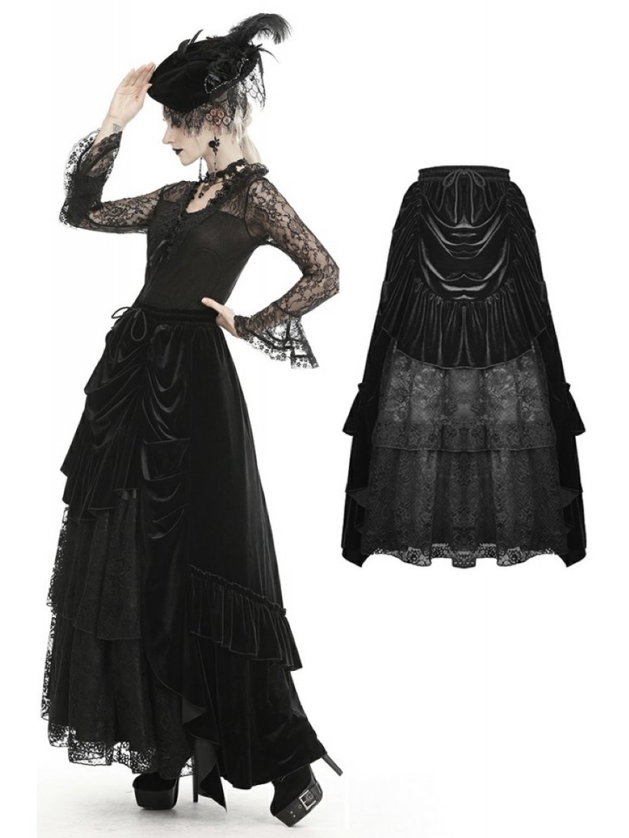 Longue jupe DARK IN LOVE 'gothic queen'