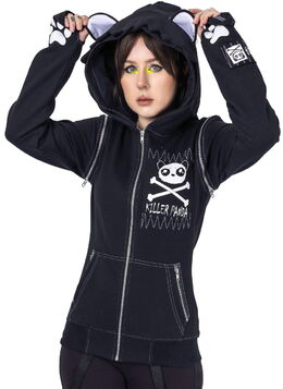 Veste emo zippée KILLER PANDA