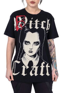T-shirt Mercredi Addams 'Bitch Craft'