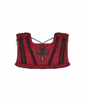 Serre-taille rouge DARK IN LOVE 'gothic cross'
