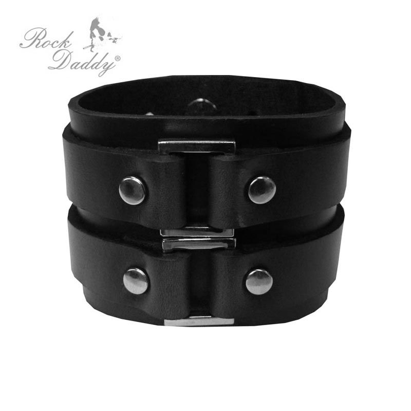 Bracelet Punk En Cuir Vegan Avec Rivets - Style Californien Et Ajustable